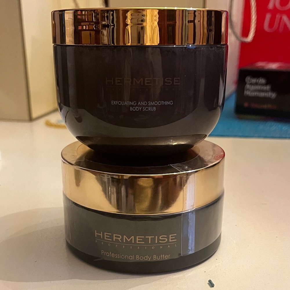 Hermetise Exfoliating Body Scrub and Body Butter Set